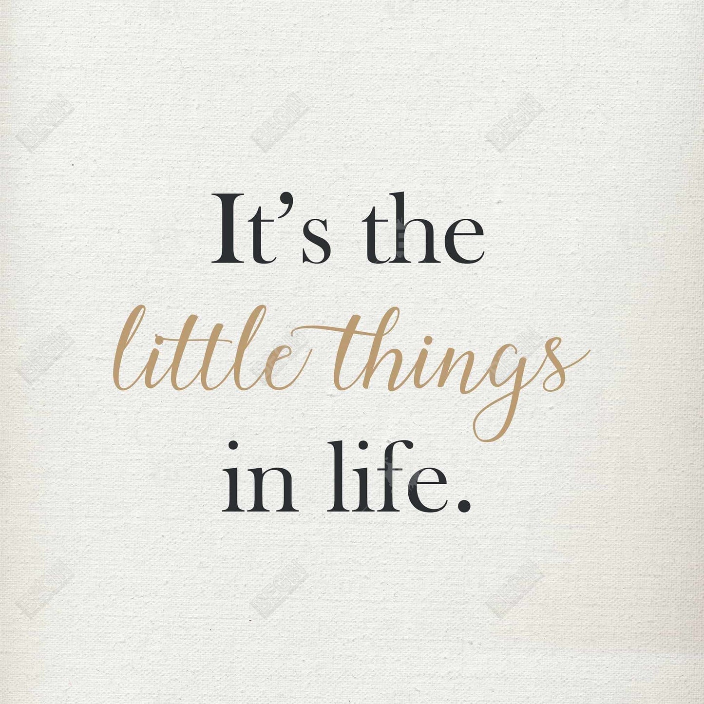 Motivational Livingroom Canvas - It's the Little Things Decor