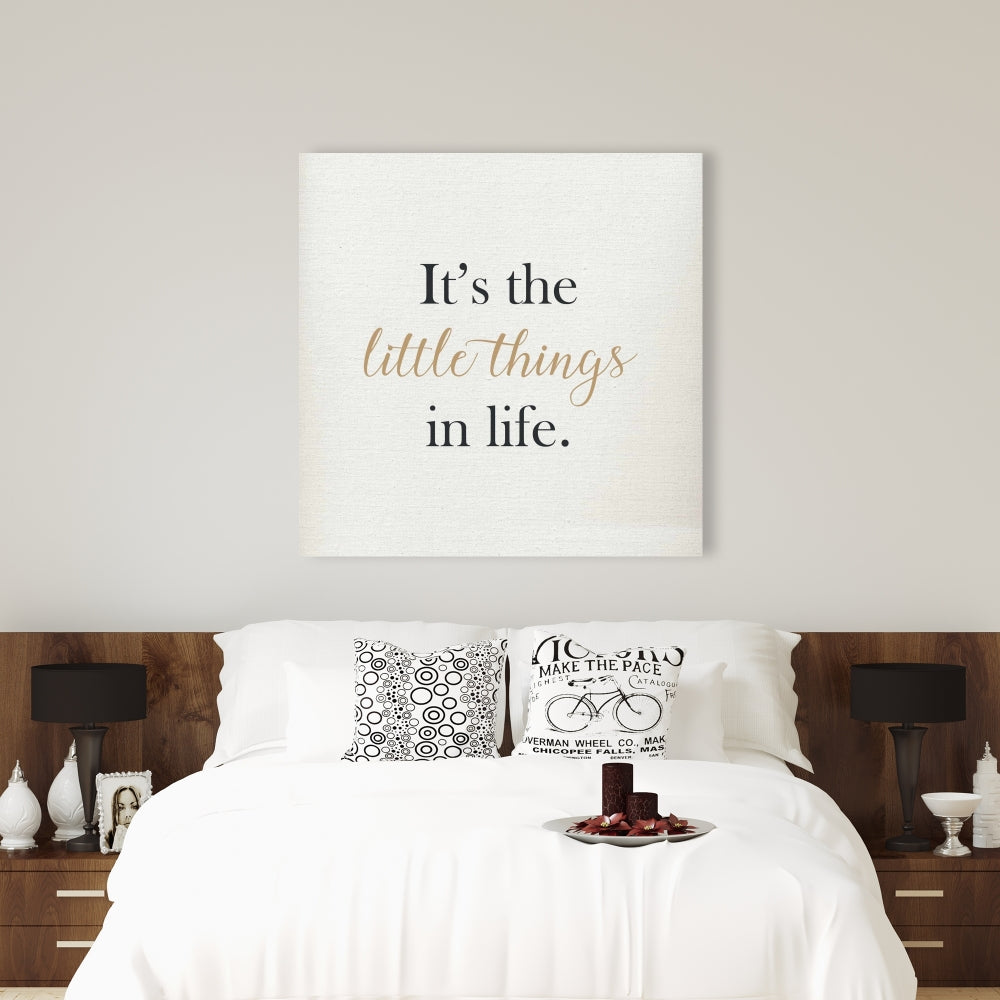 Motivational Livingroom Canvas - It's the Little Things Decor