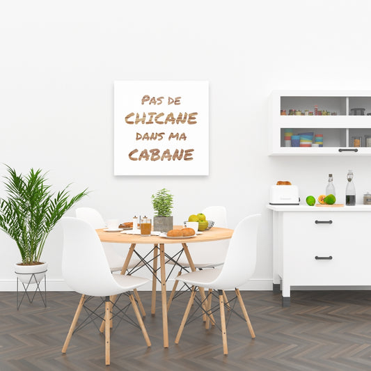 Bedroom Motivation Canvas - No Dispute in My House Decor