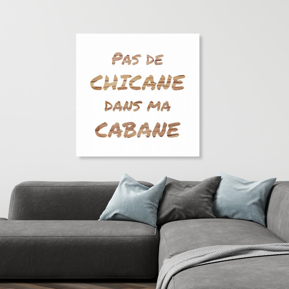 Bedroom Motivation Canvas - No Dispute in My House Decor