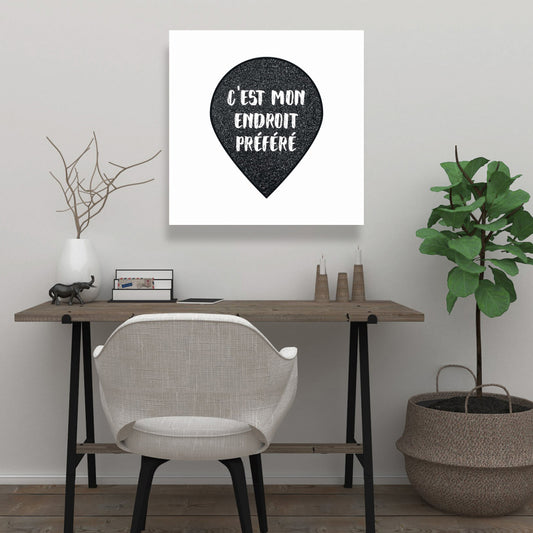 White Contemporary Woman Canvas - It's My Favorite Spot Decor