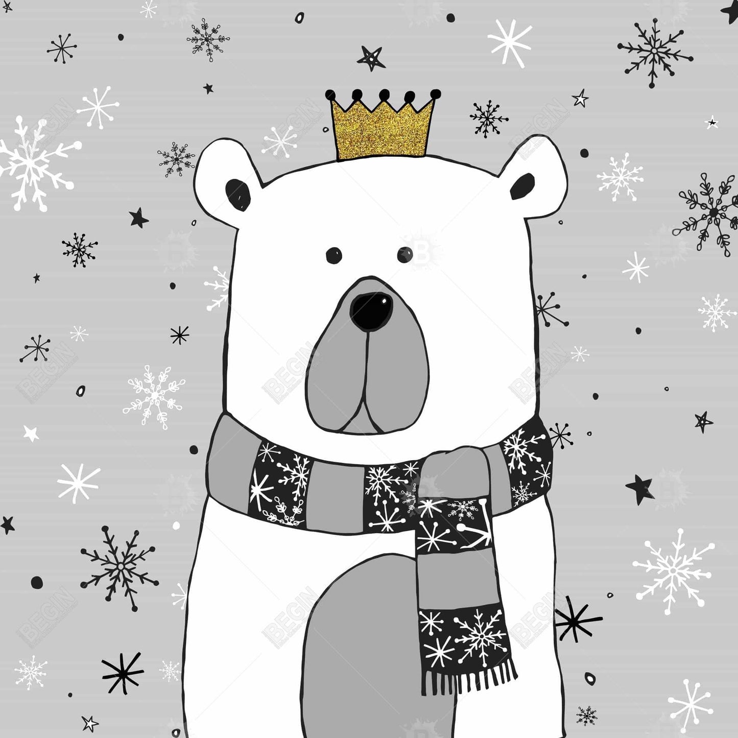 Magnifique toile d'ours gris pour la décoration du salon