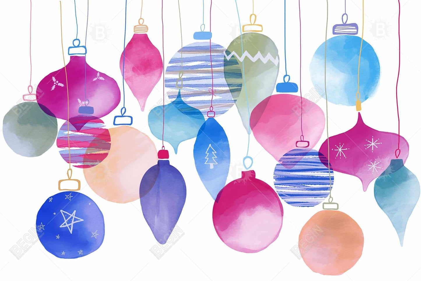 Magic Holidays Blue Canvas | Living Room Decor Wall Art