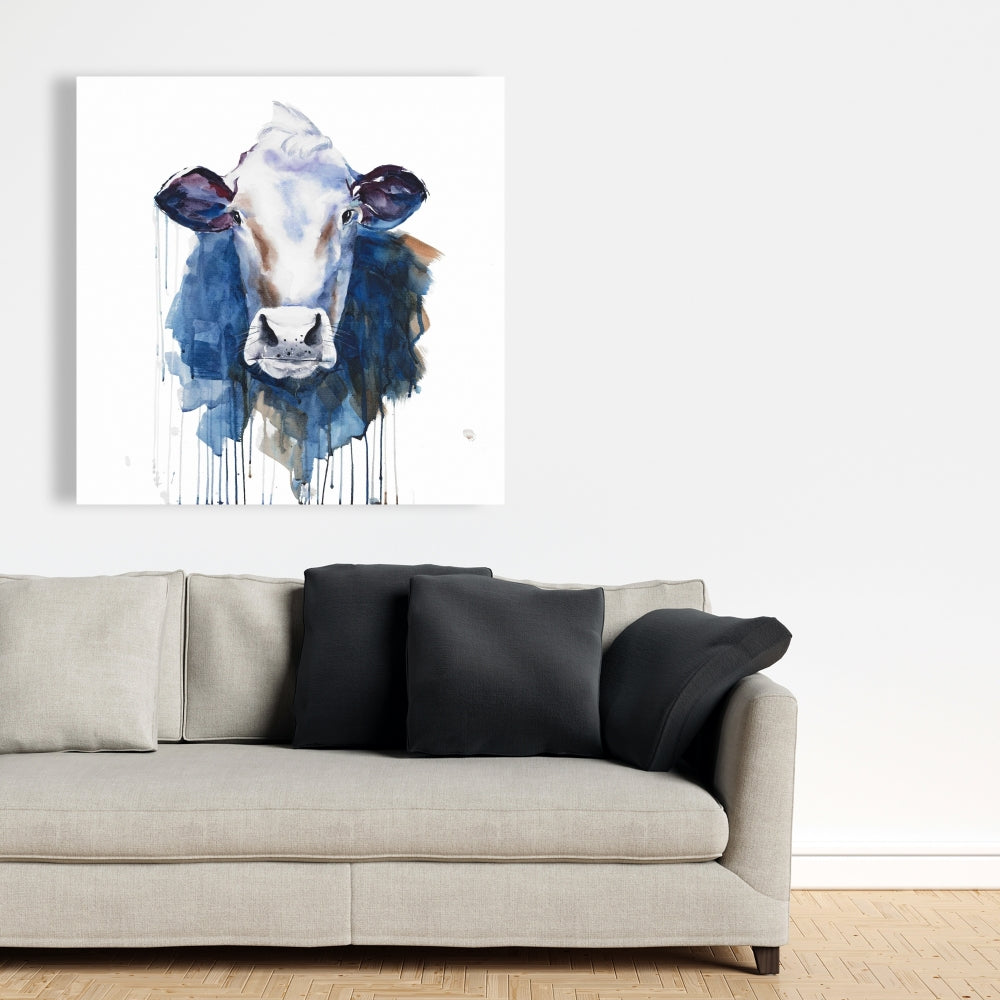 Watercolor Cow Canvas | Farm Animal Home Decor Wall Art
