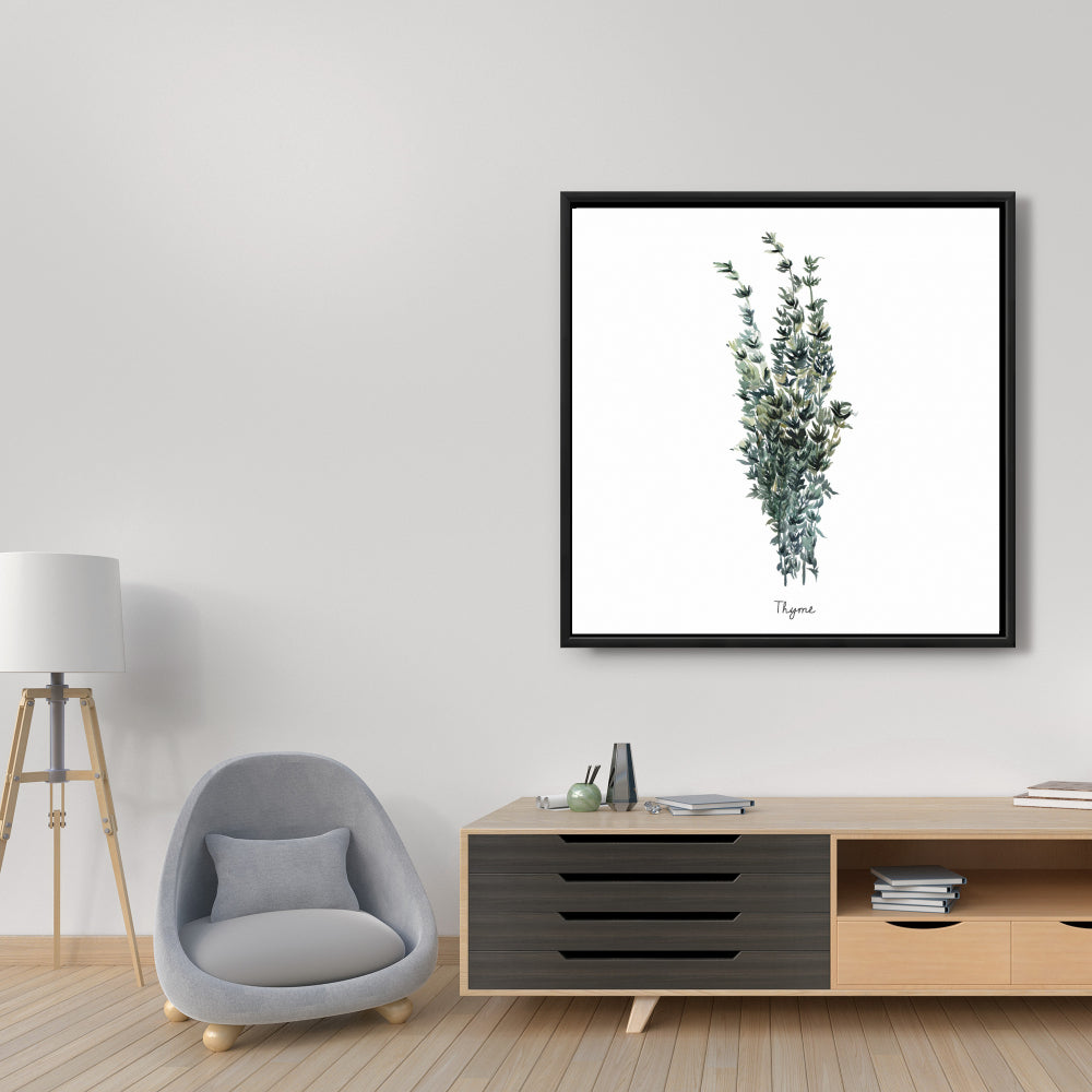 Toile « Feuilles de thym » | Décoration murale pour cuisine