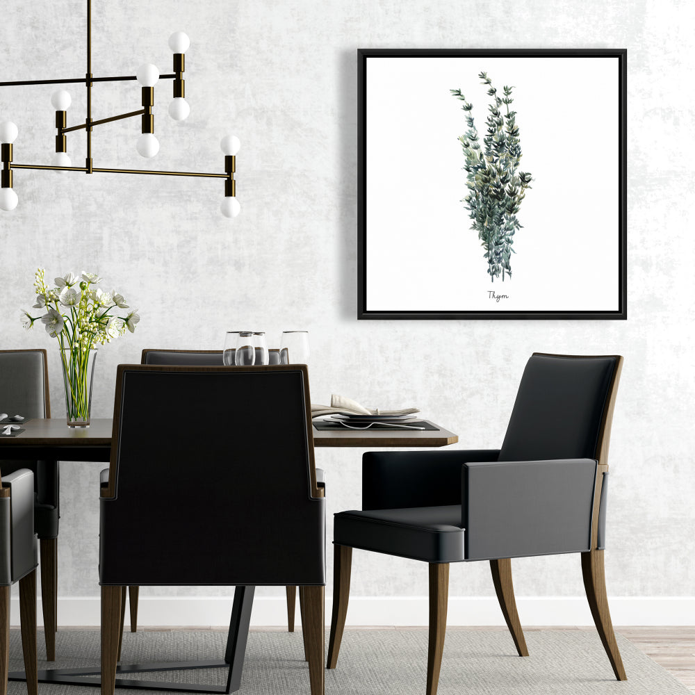 Toile encadrée « Feuilles de thym » | Décoration murale