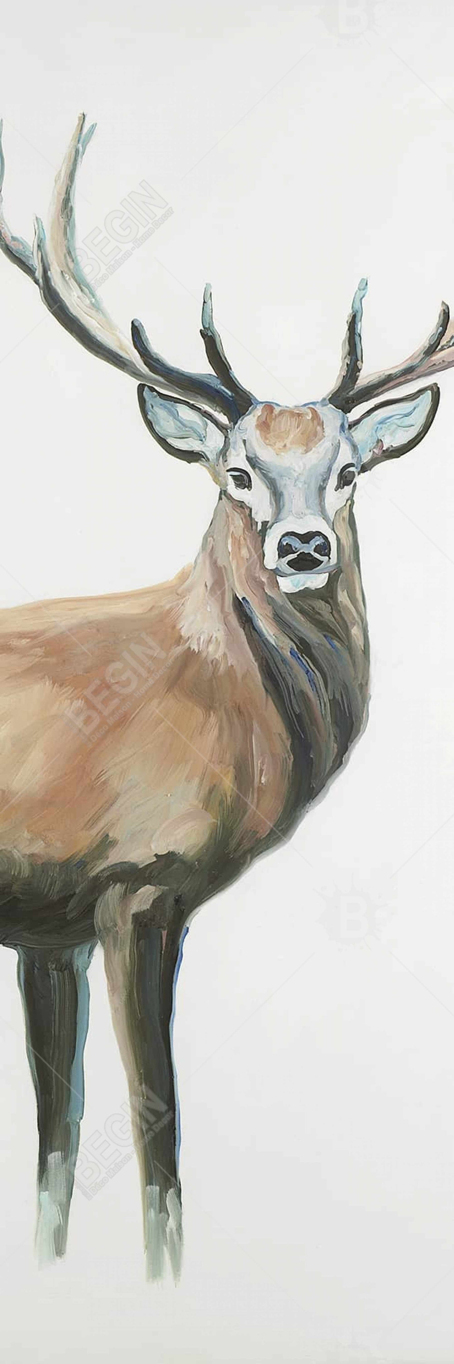 Deer Rustic Bedroom Canvas - Framed Wall Art for Home Decor