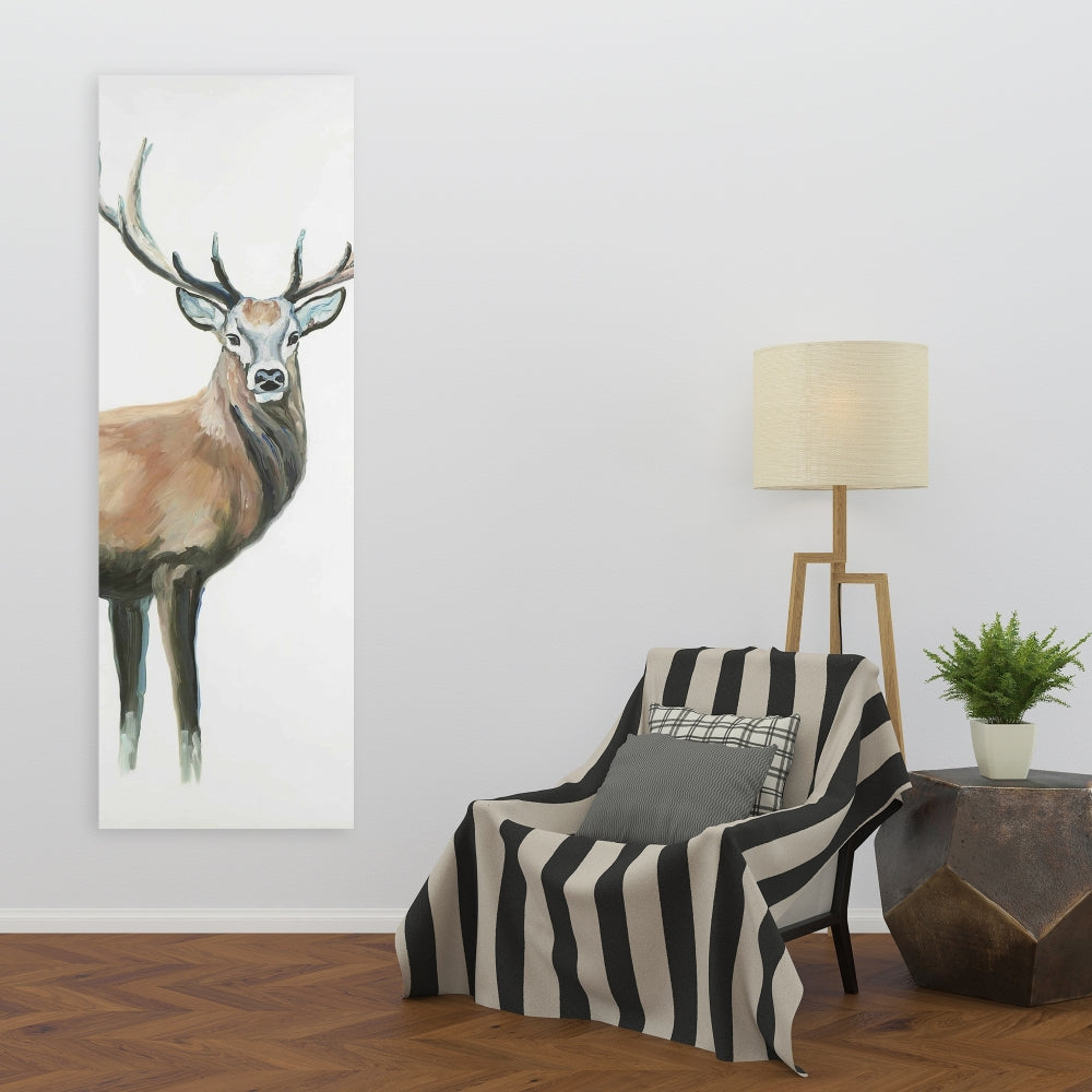 Rustic White Bedroom Canvas - Deer Art for Home Decor