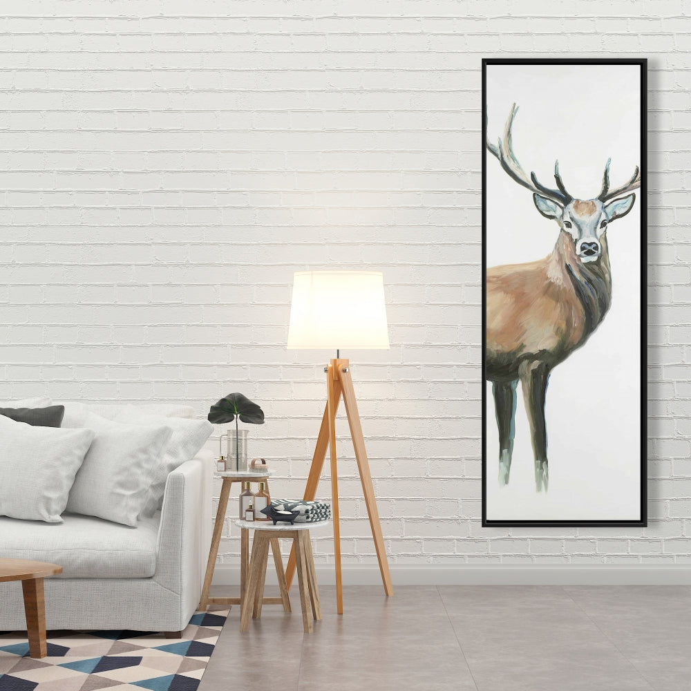 Deer Rustic Bedroom Canvas - Framed Wall Art for Home Decor