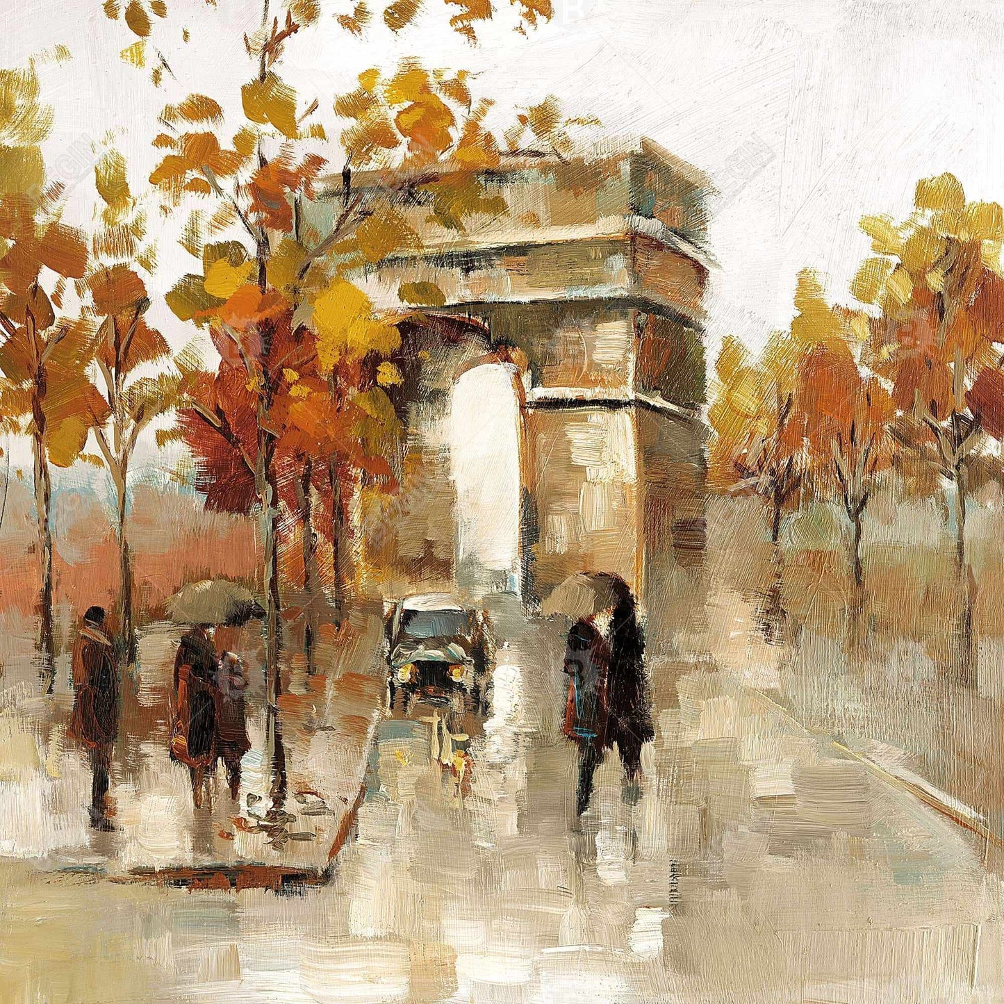 Toile Arc de Triomphe – L'automne à Paris | Décoration d'intérieur