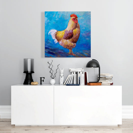 Beautiful Rooster Canvas | Farm Animal Art for Home Decor
