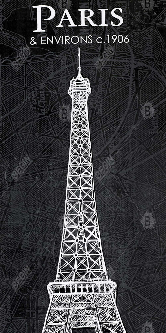 Toile esquisse Tour Eiffel - Décoration murale grise