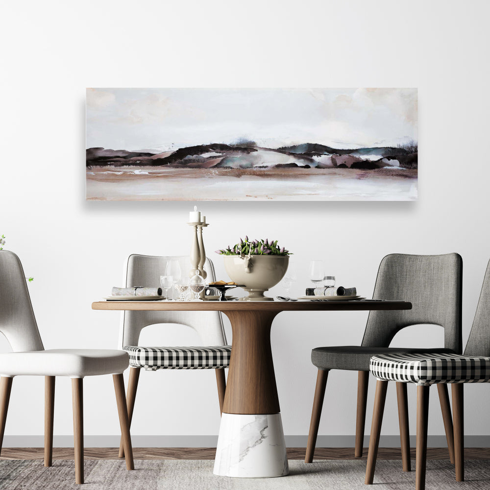 Watercolor Mountains Canvas - Landscapes Contemporary Trees Decor