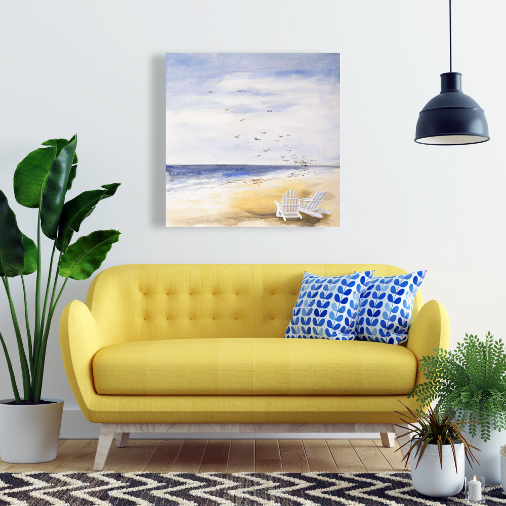 Day at the Beach | Coastal Bedroom Sea Canvas for Home Decor