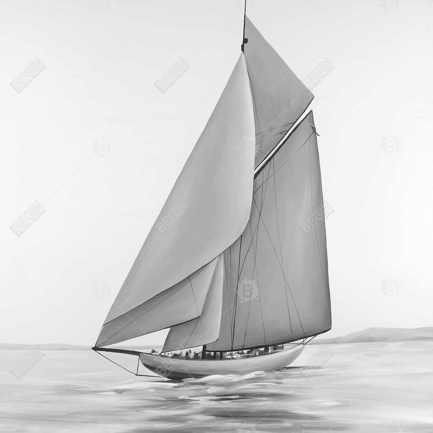 Vintage Sailing Ship Canvas - Bedroom Coastal Home Decor