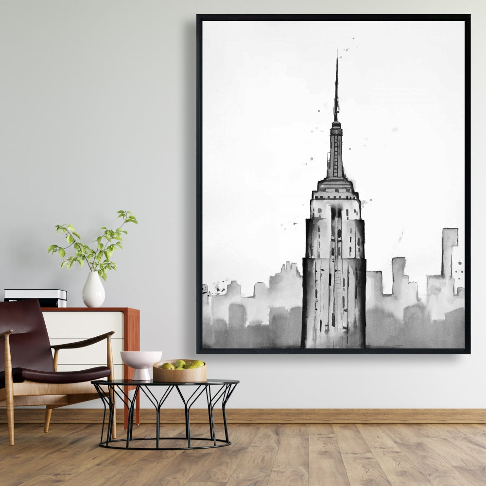 Empire State Building Canvas - Industrial City Home Decor