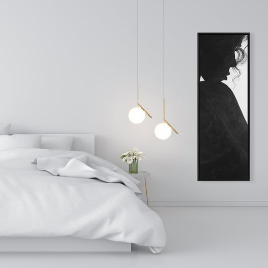 Toile de chambre « Beauté grise » : Décor femme chic avec bijoux