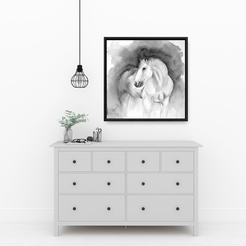 Beauty Animals Bedroom Canvas | White Framed Home Decor