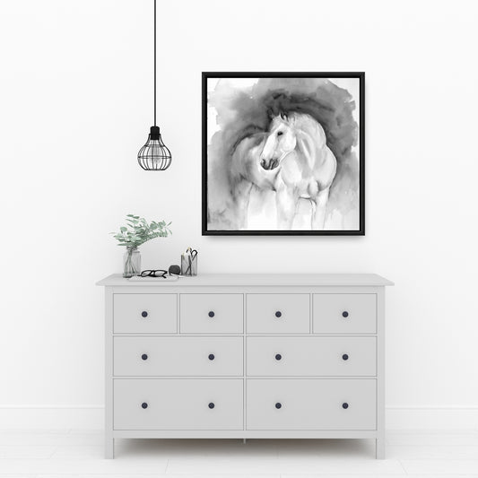 Toile de chambre à coucher « Beautiful Animals » | Décoration d'intérieur encadrée blanche