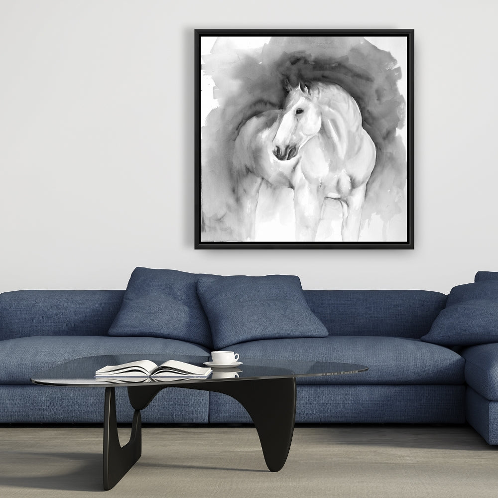 Beauty Animals Bedroom Canvas | White Framed Home Decor