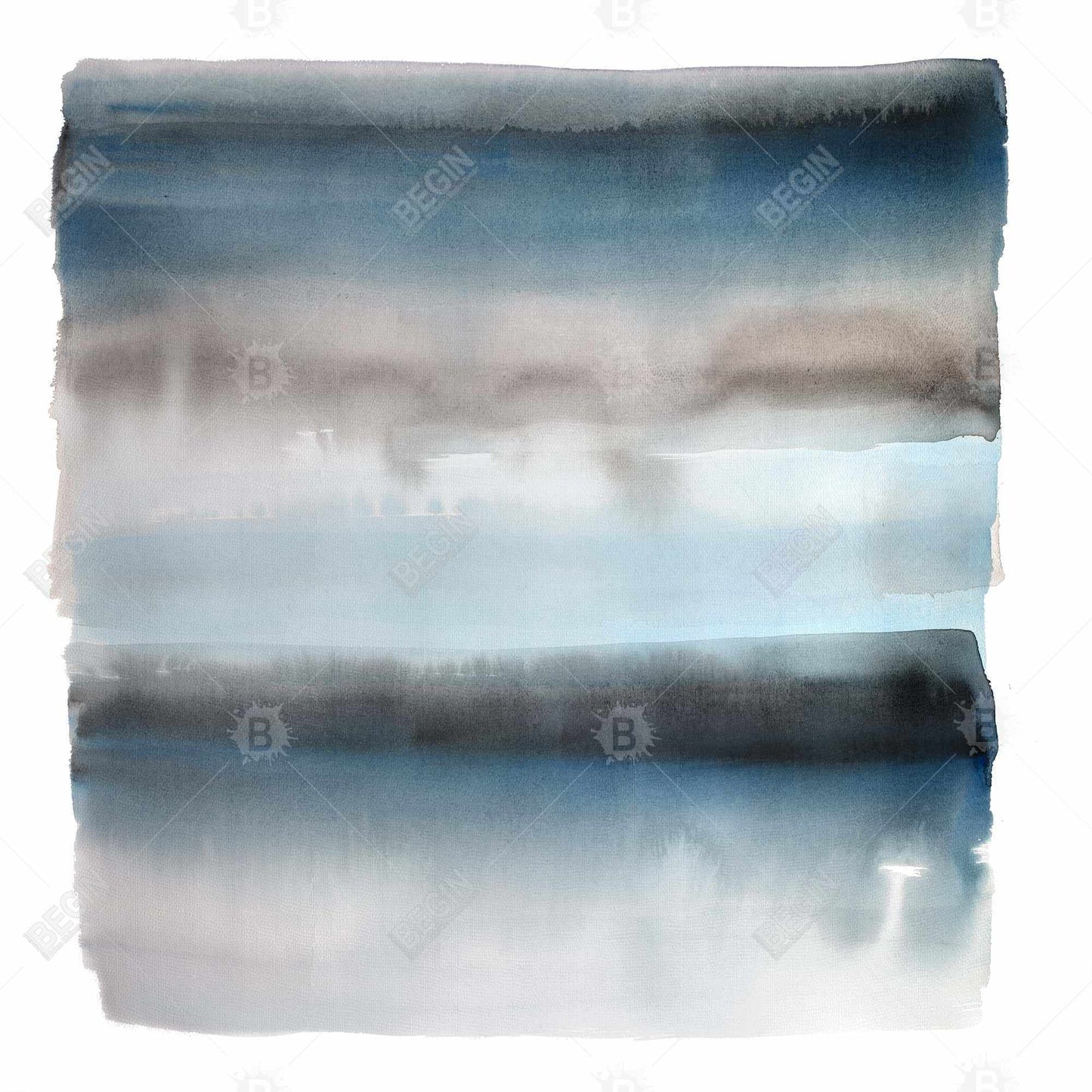 Blue Stripes Abstract Canvas | Framed Wall Art for Home Decor