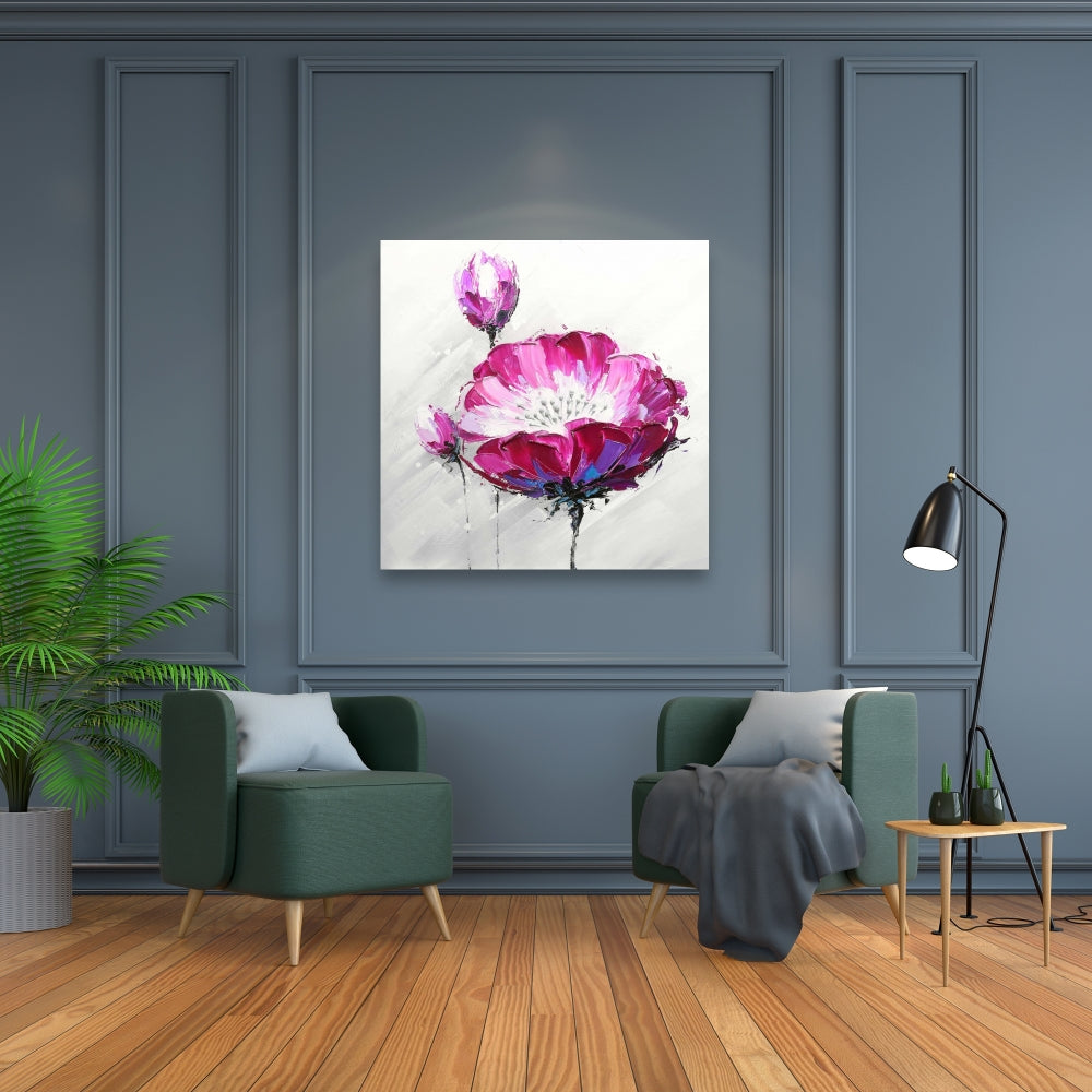 Floral & Botanical Canvas | Fuchsia Wild Flower Home Decor