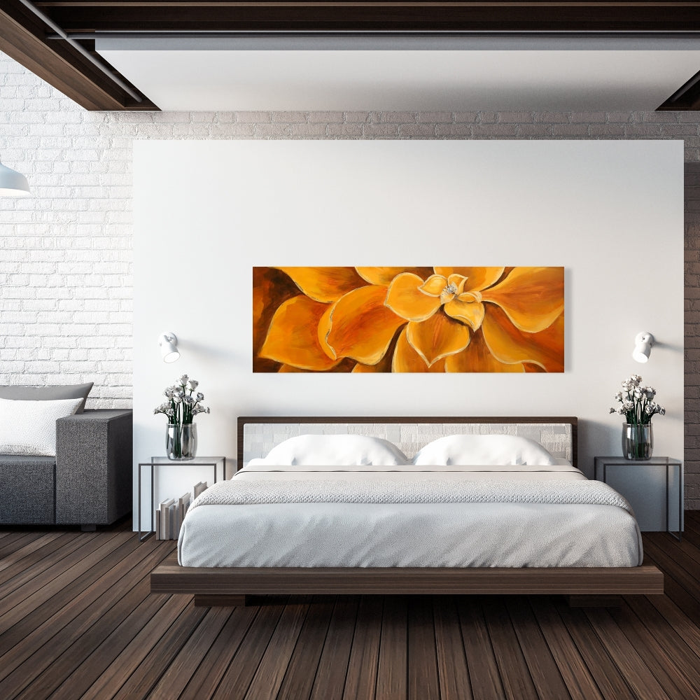 Orange Flower Closeup Canvas | Floral & Botanical Wall Art