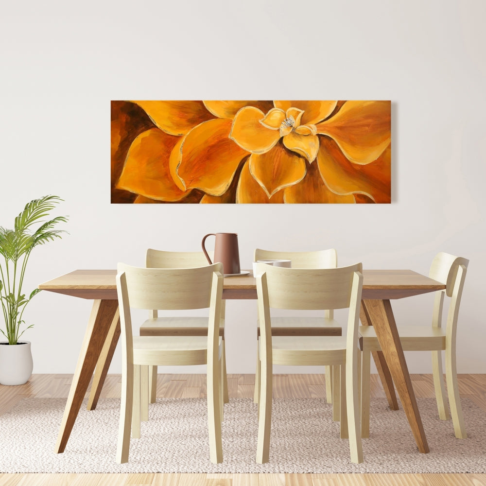 Orange Flower Closeup Canvas | Floral & Botanical Wall Art