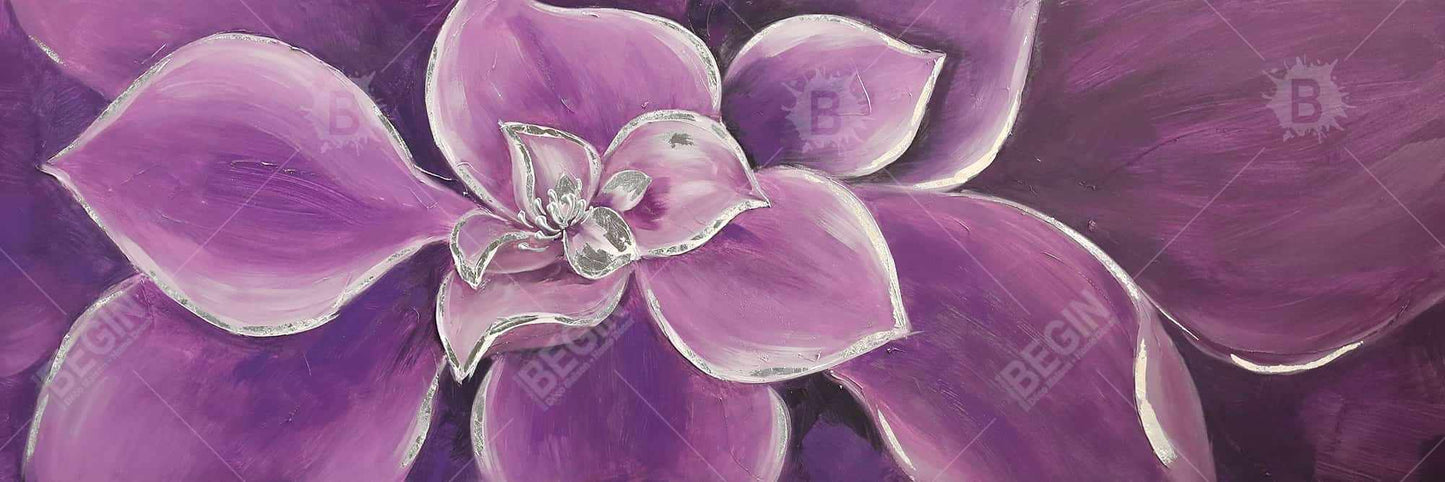 Purple Flower Closeup Canvas | Botanical Home Decor Art