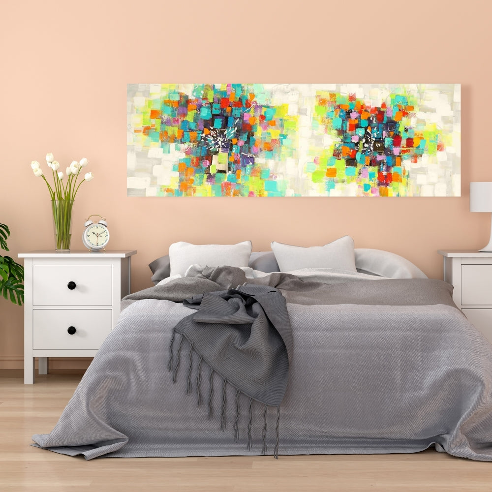 Industrial Flowers Abstract Canvas - Square Flower Home Decor