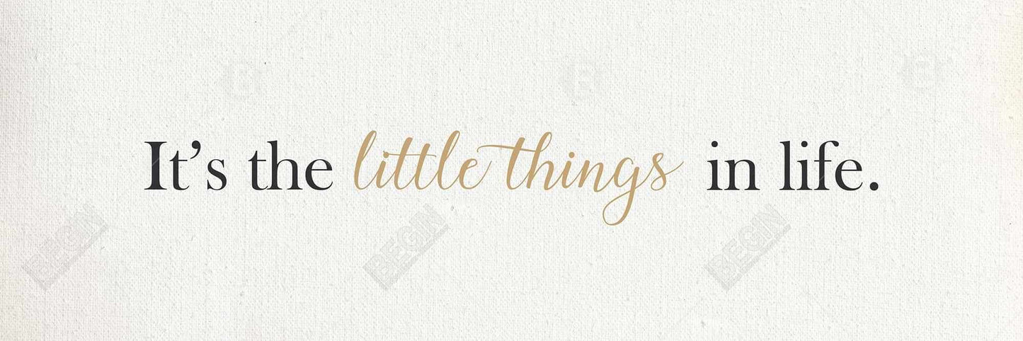 Minimalist Bedroom Canvas - "It's the Little Things in Life"