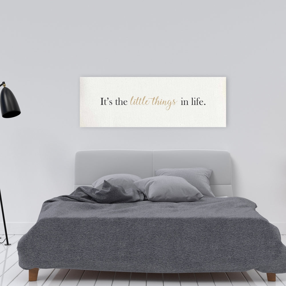 Minimalist Bedroom Canvas - "It's the Little Things in Life"