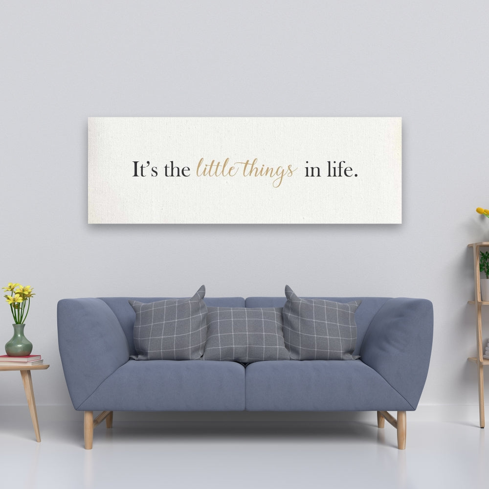 Minimalist Bedroom Canvas - "It's the Little Things in Life"