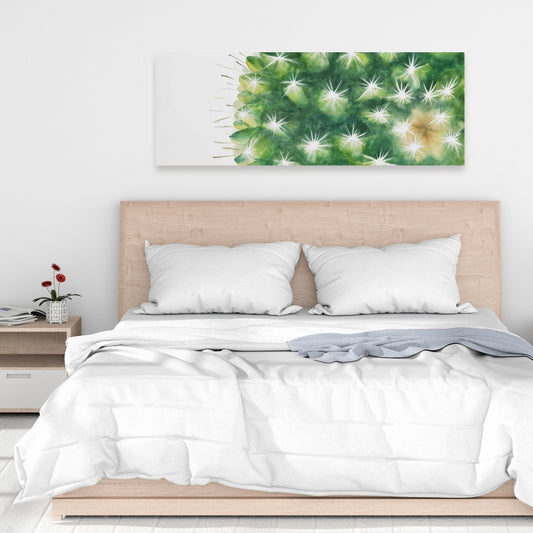 Watercolor Mini Cactus Canvas | Exotic Floral Bedroom Decor