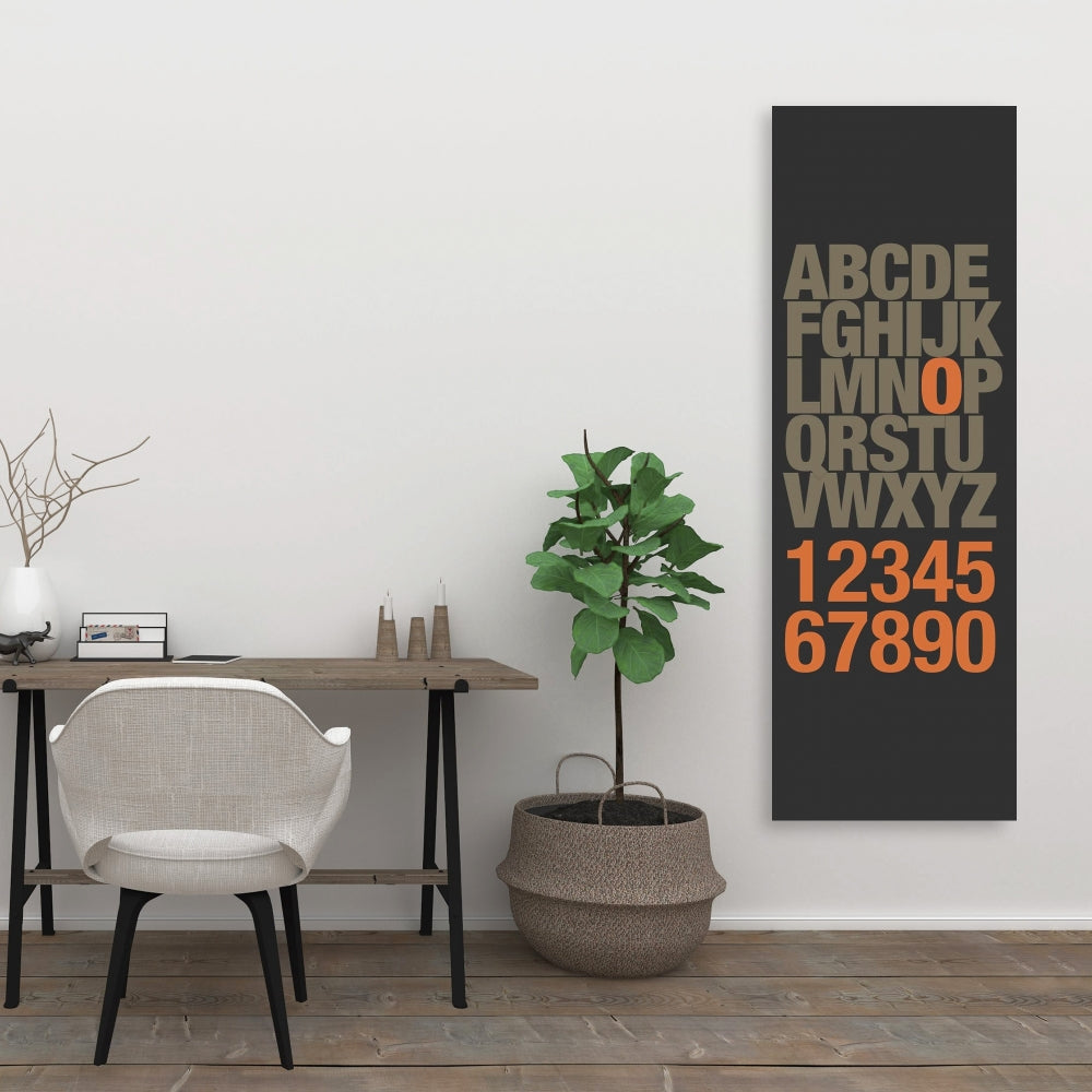 Retro Alphabet & Number Canvas - Home Decor Wall Art