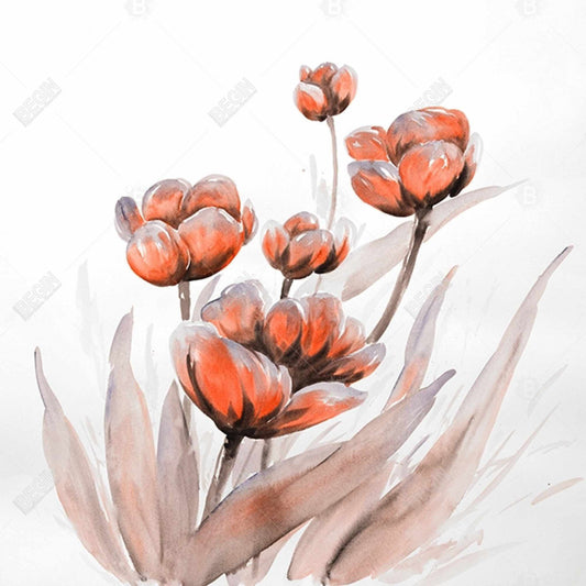 Watercolor Wild Flowers Canvas | Romantic Bedroom Decor