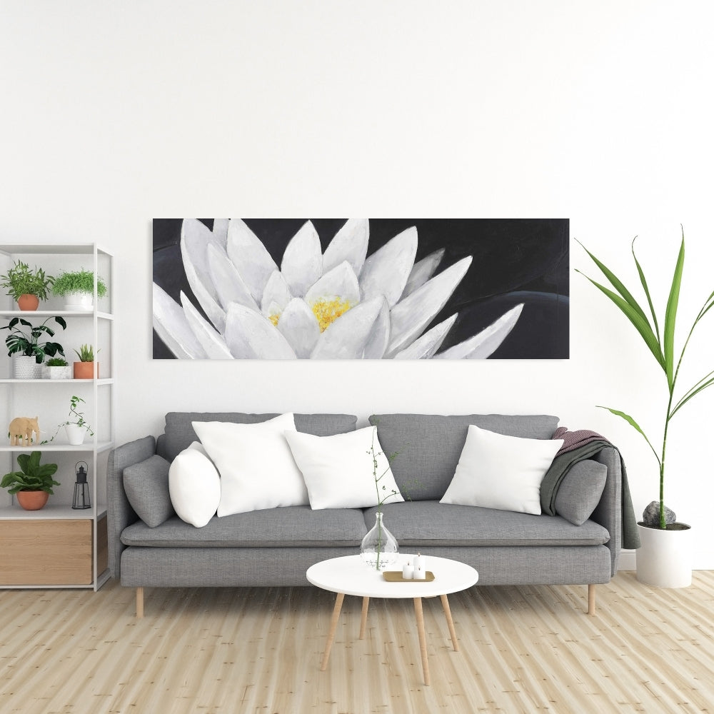 Lotus Flower Reflection Canvas - Contemporary Botanical Decor