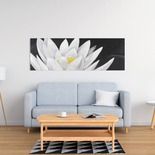 Lotus Flower Reflection Canvas - Contemporary Botanical Decor