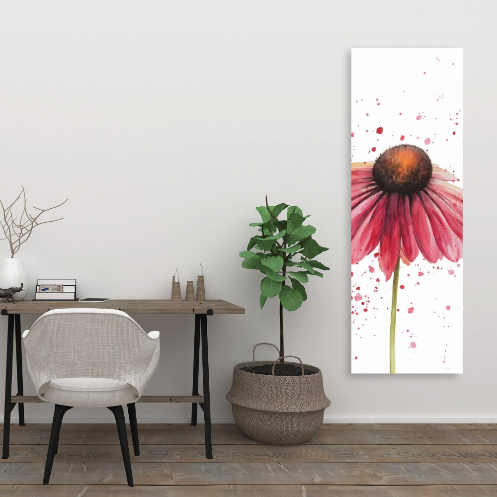 Pink Daisy Floral Canvas | Romantic Botanical Home Decor