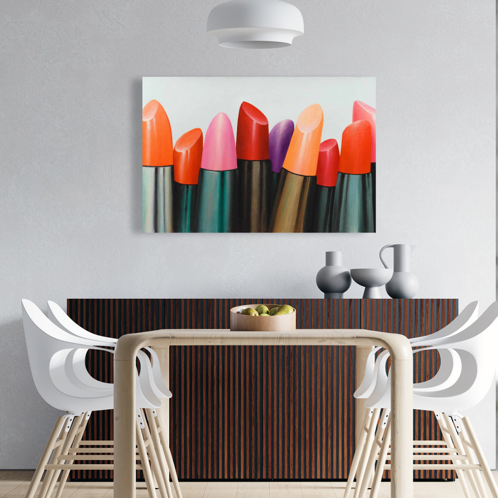 Lipstick Collection Pink Canvas | Contemporary Bedroom Decor
