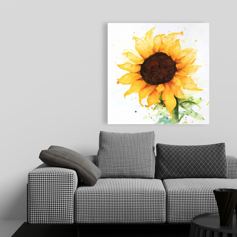 Toile rustique tournesol – Décoration florale et botanique pour la maison