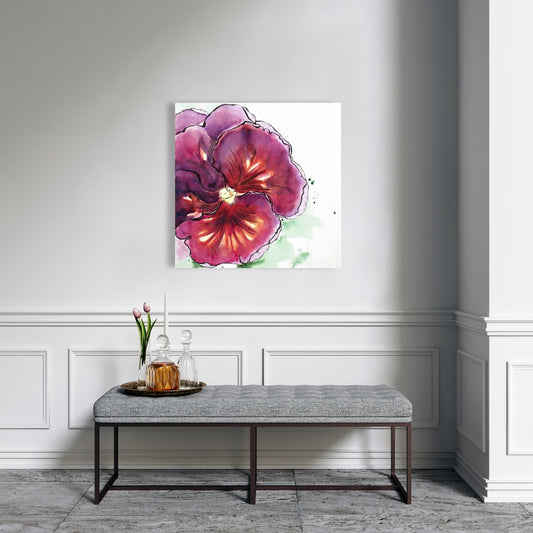 Toile Orchidée en fleurs - Décoration d'intérieur botanique florale blanche