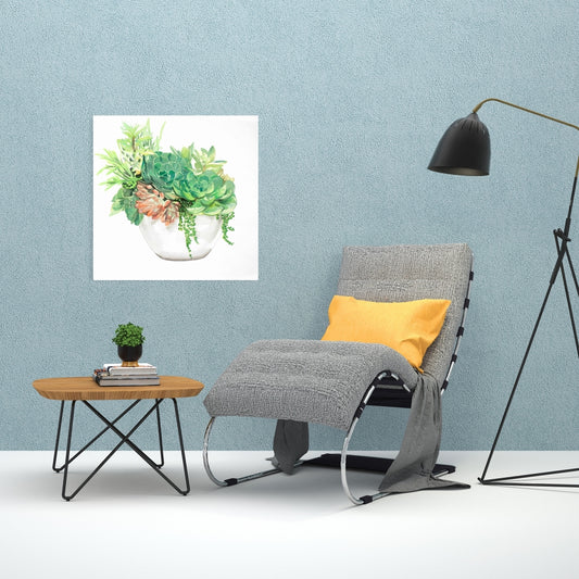 Toile Assortiment de plantes succulentes - Décoration d'intérieur florale et botanique