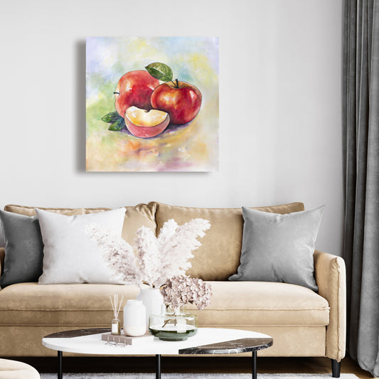 Toile de cuisine « Pommes succulentes » | Décoration murale