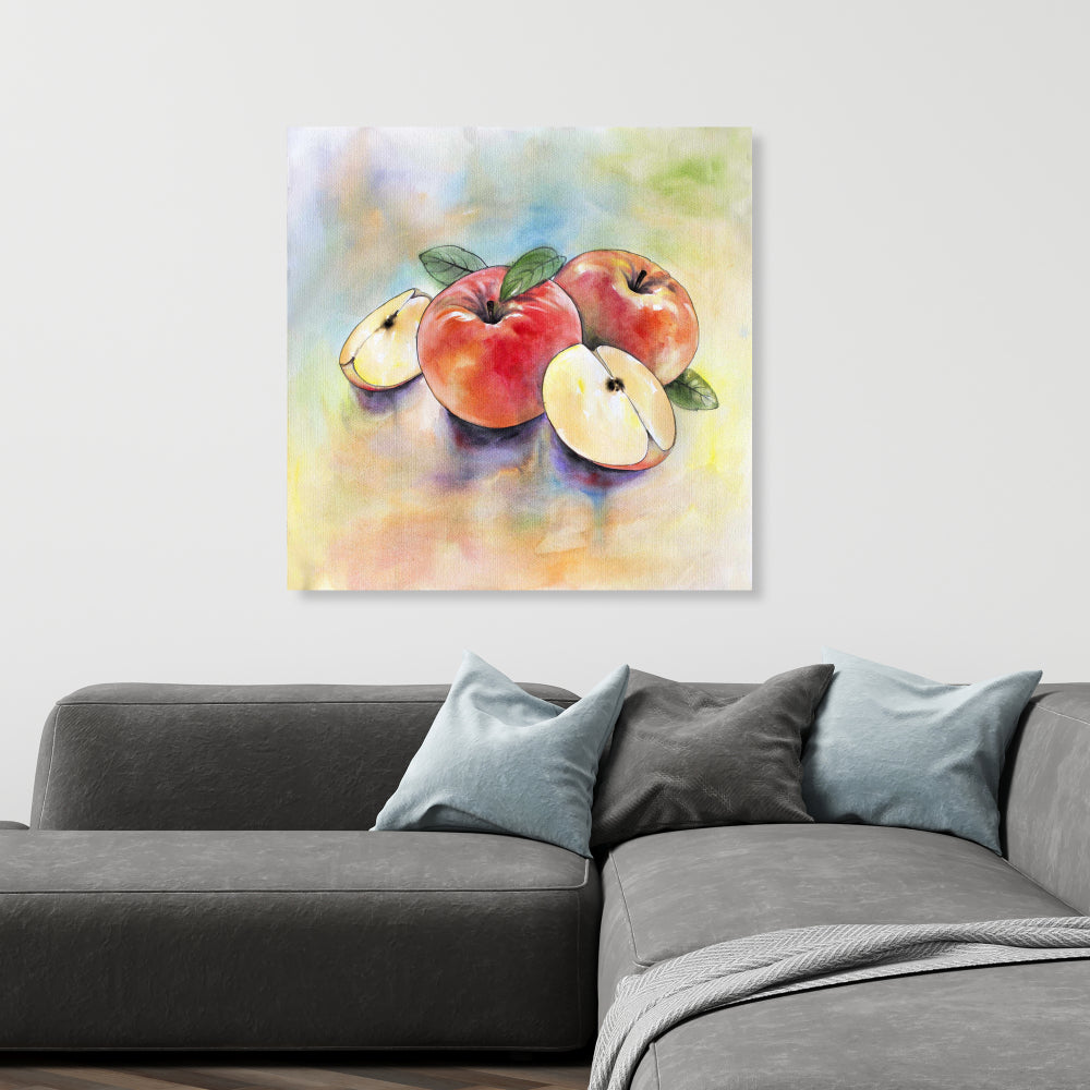 Apple Harvest Kitchen Leaves Canvas | Home Decor Wall Art