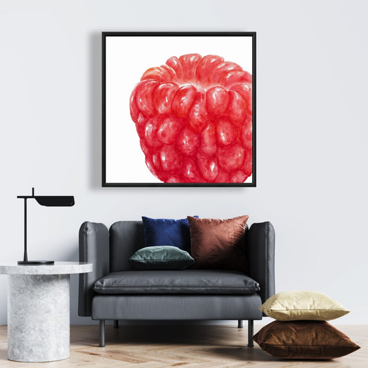 Raspberry Canvas Art | Gastronomy Kitchen Decor | Home Wall Art