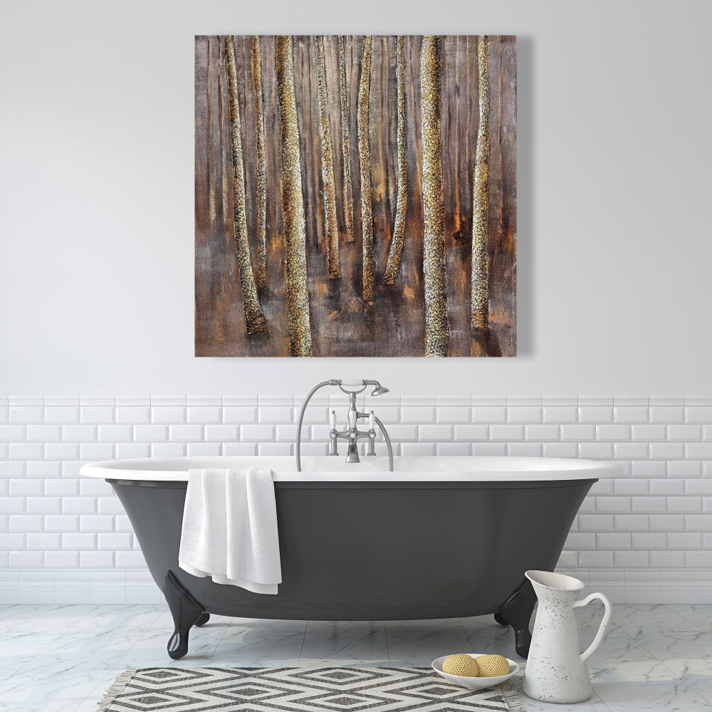 The Dark Forest Canvas - Contemporary Bedroom Landscape Decor