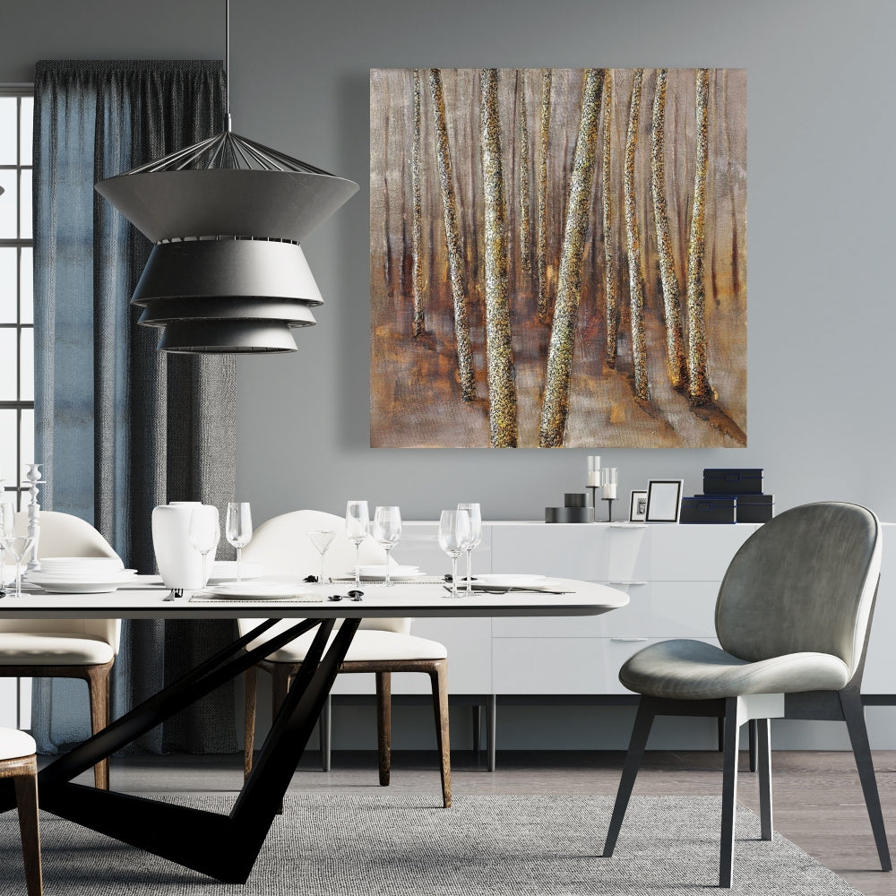 Brown Bedroom Contemporary Canvas - Forest Home Decor Art