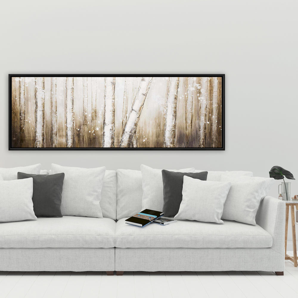 Toile texturée abstraite « Forêt » | Décoration de chambre avec arbres