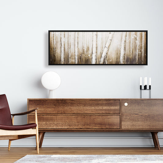 Toile texturée abstraite « Forêt » | Décoration de chambre avec arbres